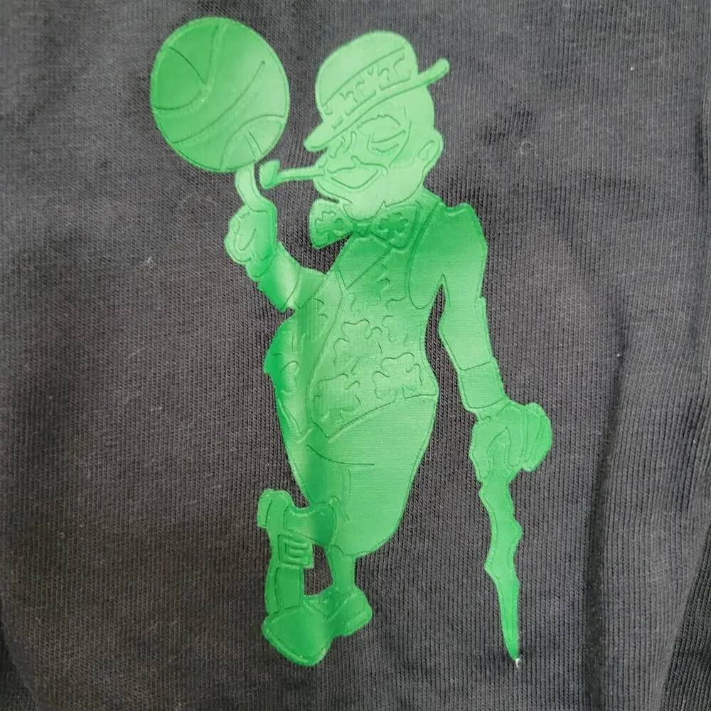 Celtics The Nike Tee Black Long Sleeve Size XL NBA Green Lucky Leprechaun Logo